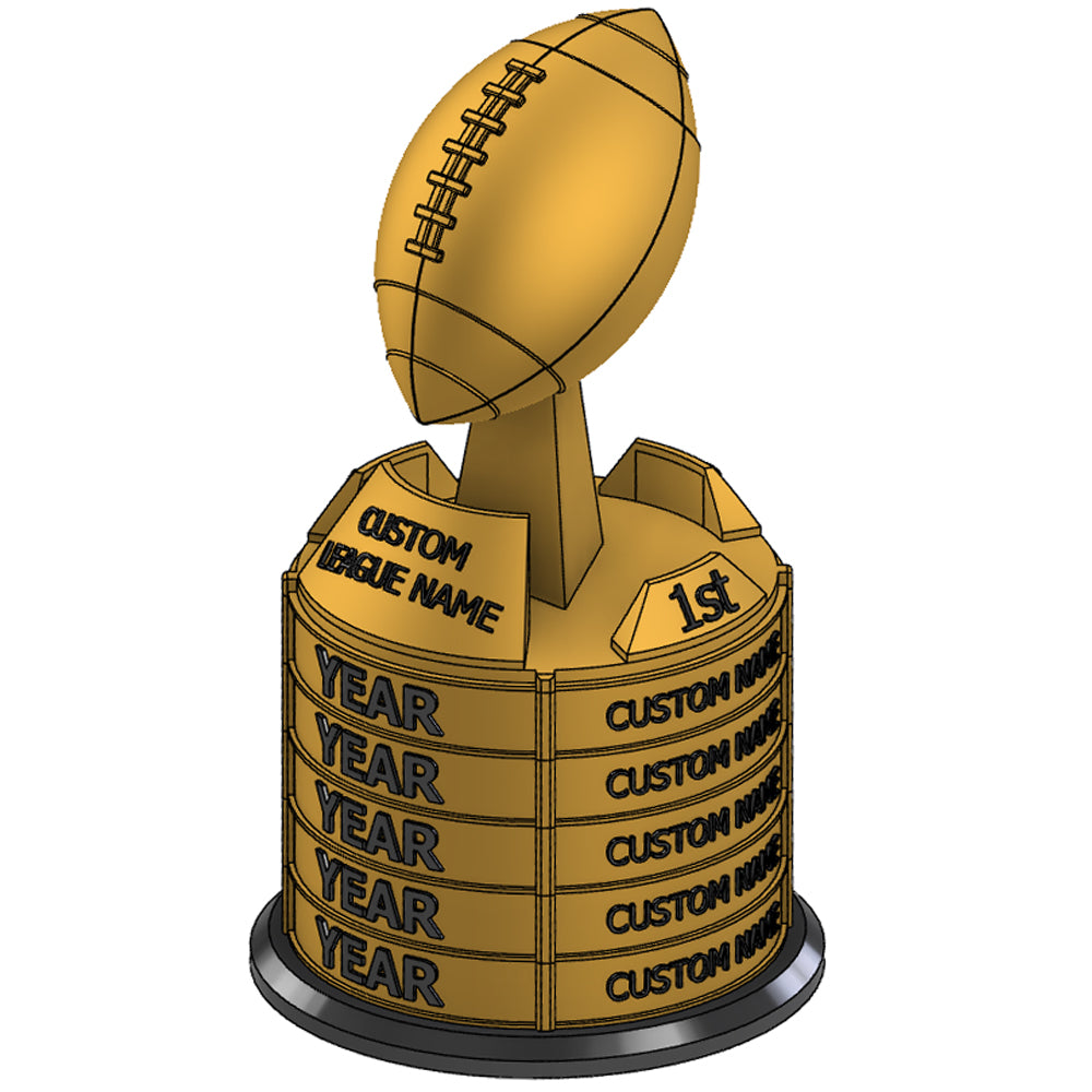 Circular Tiered Trophy for Fantasy Leagues