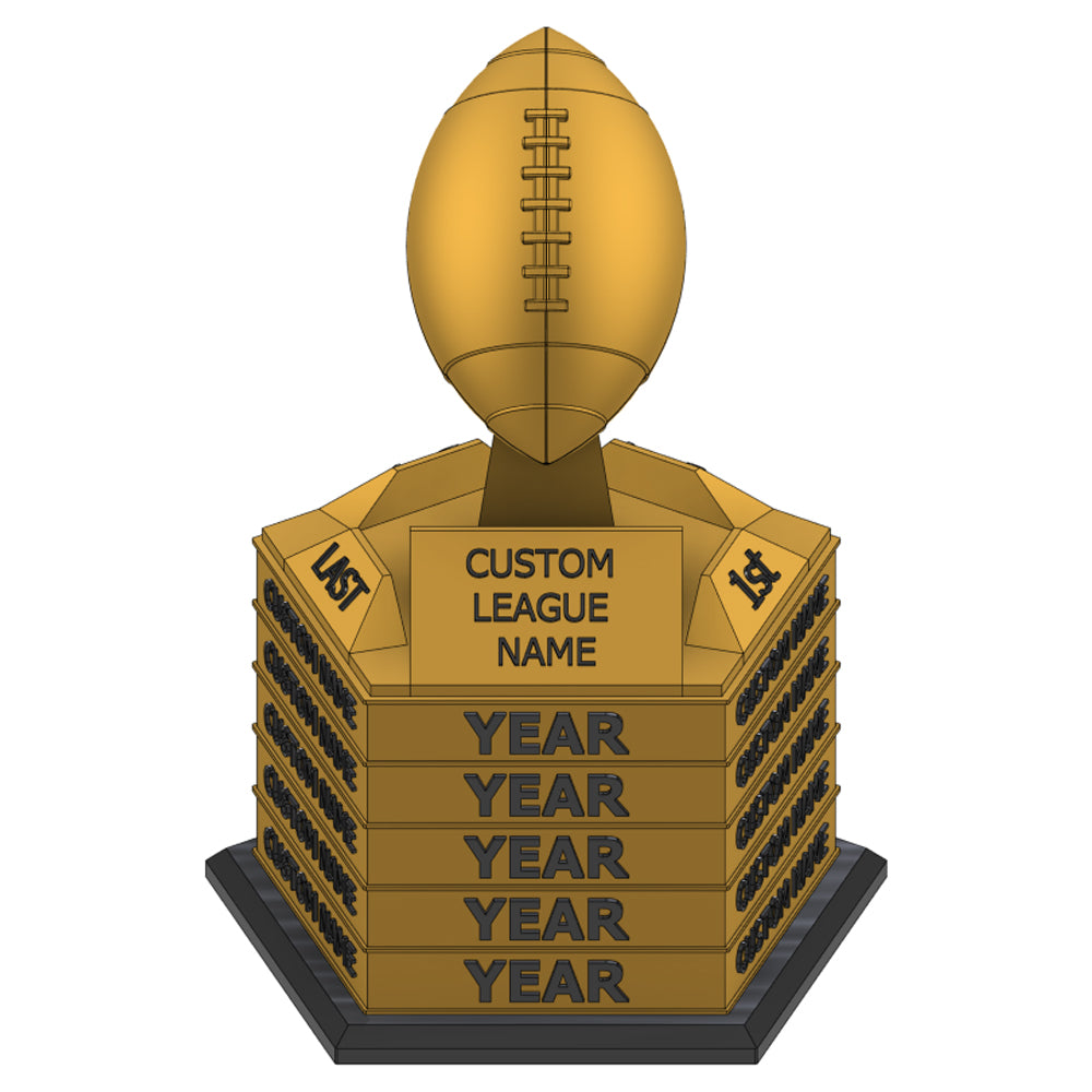 Pentagon Tiered Trophy for Fantasy Leagues – Trophy Tiers