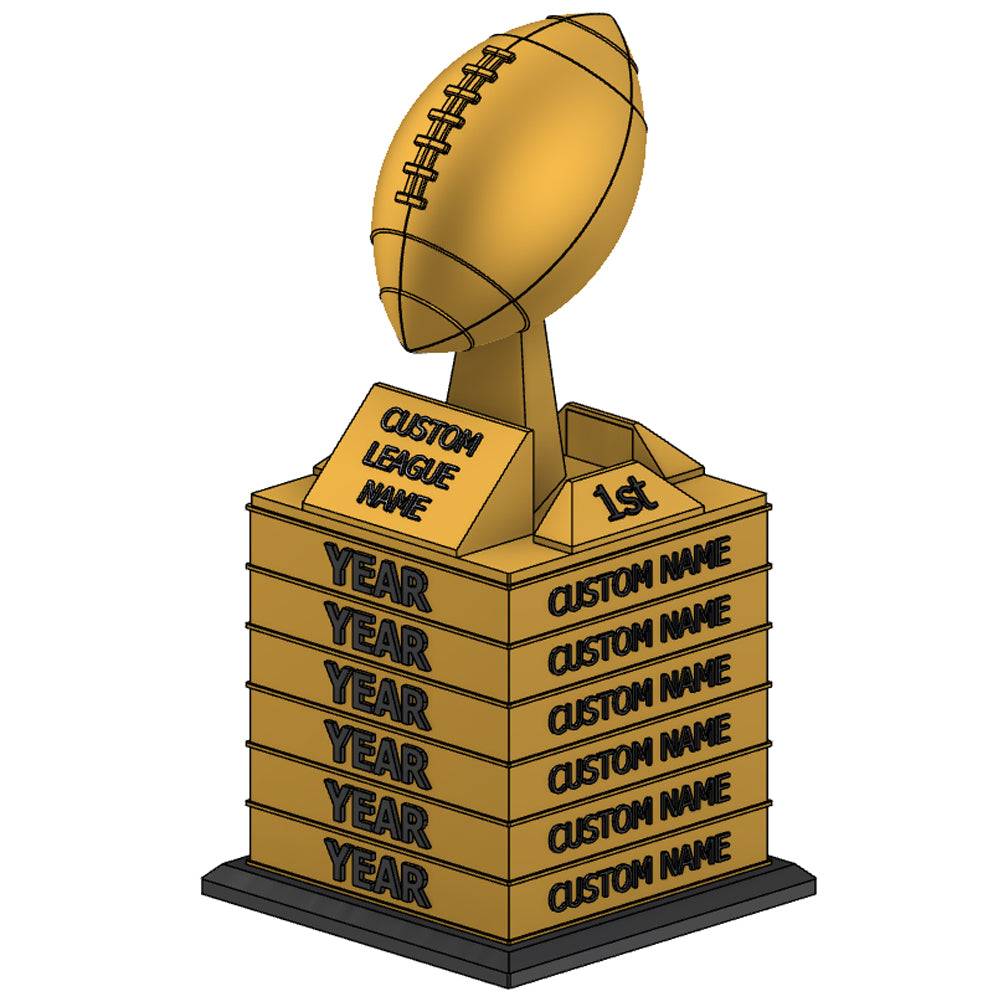 Square Tiered Trophies for Fantasy Leagues