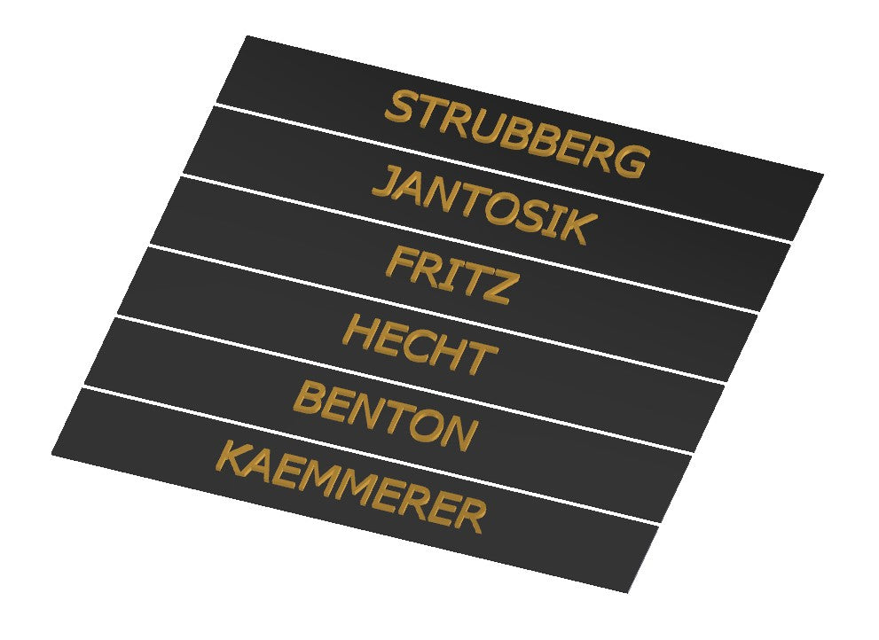 Additional Nameplate Plaques